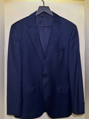 Like New Hugo Boss, Navy Boss Single Breasted Double Button Suit Jacket 36/38R